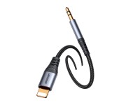 Joyroom Audio Transfer Series SY-A06 mini jack 3.5 mm / Lightning cable 1.2 m - black Joyroom Audio Transfer Series SY-A06 mini jack 3.5 mm / Lightning cable 1.2 m - black