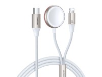 Joyroom 2 in 1 Lightning cable and inductive charger for Apple Watch 1.5m white (S-IW012) Joyroom 2 in 1 Lightning cable and inductive charger for Apple Watch 1.5m white (S-IW012)