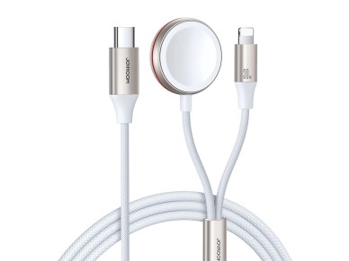 Cable Lightning y cargador inductivo 2 en 1 de Joyroom para Apple Watch, 1,5 m, blanco (S-IW012) Cable Lightning y cargador inductivo 2 en 1 de Joyroom para Apple Watch, 1,5 m, blanco (S-IW012)