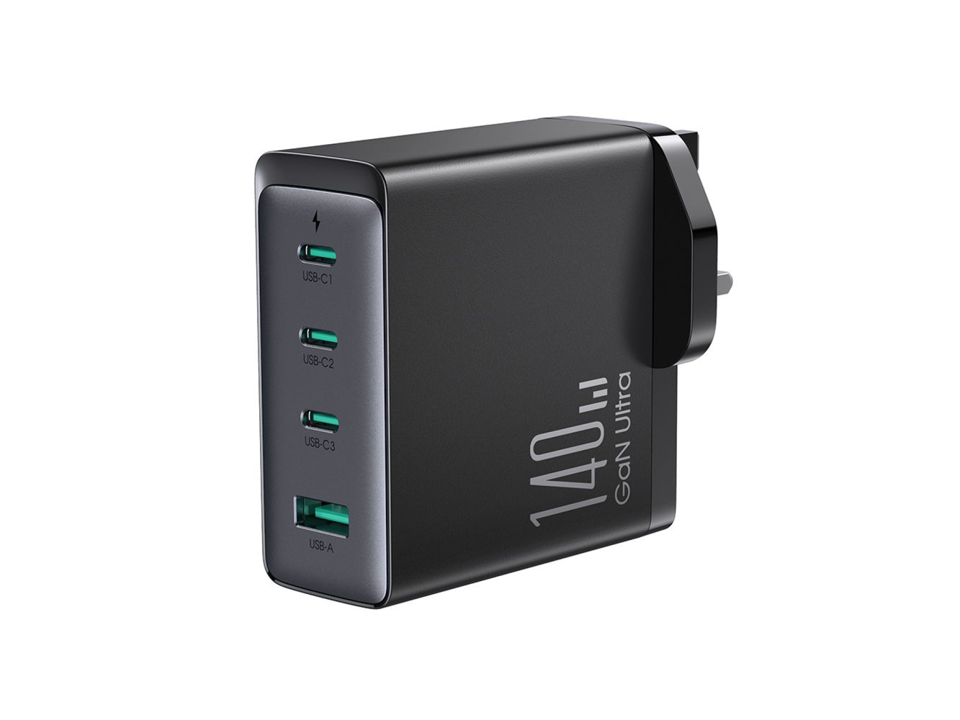 Carregador GaN Joyroom JR-TCG05UK 140W 3x USB-C USB-A + USB-C / Cabo USB-C 240W 1,2m