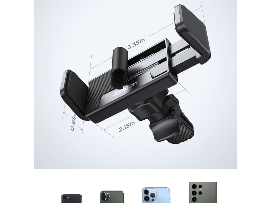 Suporte para celular veicular Joyroom para saída de ar, preto (JR-ZS377)