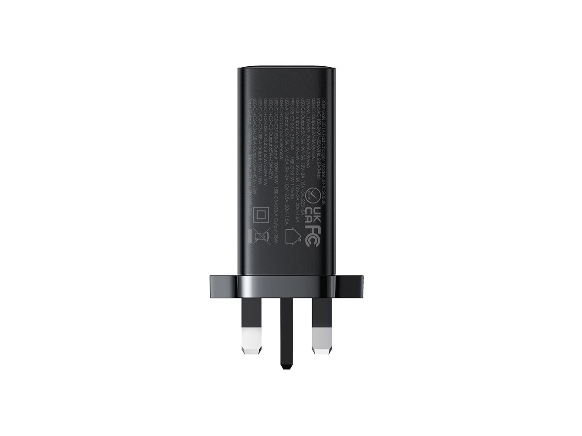 Carregador GaN Joyroom JR-TCG05UK 140W 3x USB-C USB-A + USB-C / Cabo USB-C 240W 1,2m