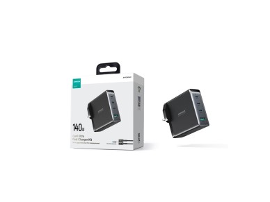 GaN charger UK Joyroom JR-TCG05UK 140W 3x USB-C USB-A + USB-C / USB-C cable 240W 1.2m GaN charger UK Joyroom JR-TCG05UK 140W 3x USB-C USB-A + USB-C / USB-C cable 240W 1.2m