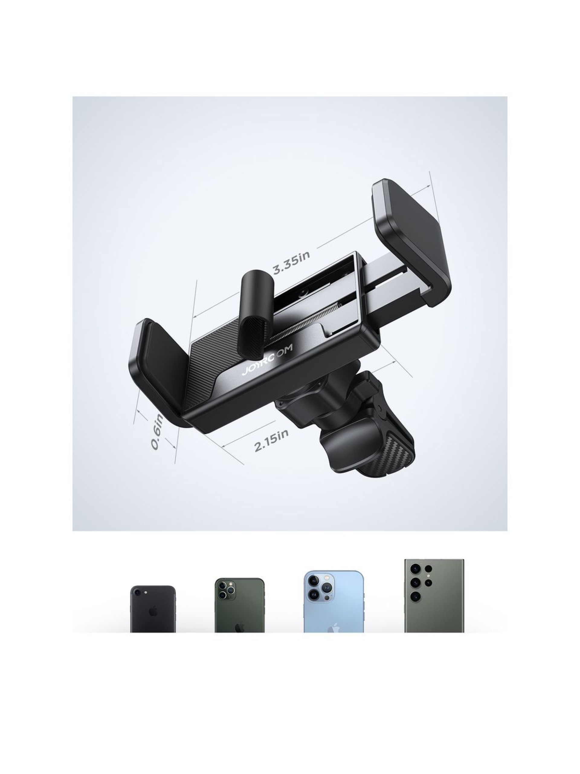 Suporte para celular veicular Joyroom para saída de ar, preto (JR-ZS377)