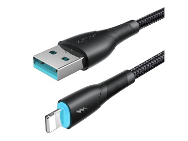 Cable USB-A/Lightning Joyroom Starry Series SA32-AL3 de 3 A y 1 m - negro Cable USB-A/Lightning Joyroom Starry Series SA32-AL3 de 3 A y 1 m - negro