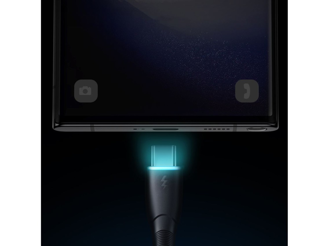 Cabo USB-A/USB-C Joyroom Starry Series SA32-AC3 3A de 1 m - preto