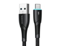 Cabo USB-A/USB-C Joyroom Starry Series SA32-AC3 3A de 1 m - preto Cabo USB-A/USB-C Joyroom Starry Series SA32-AC3 3A de 1 m - preto