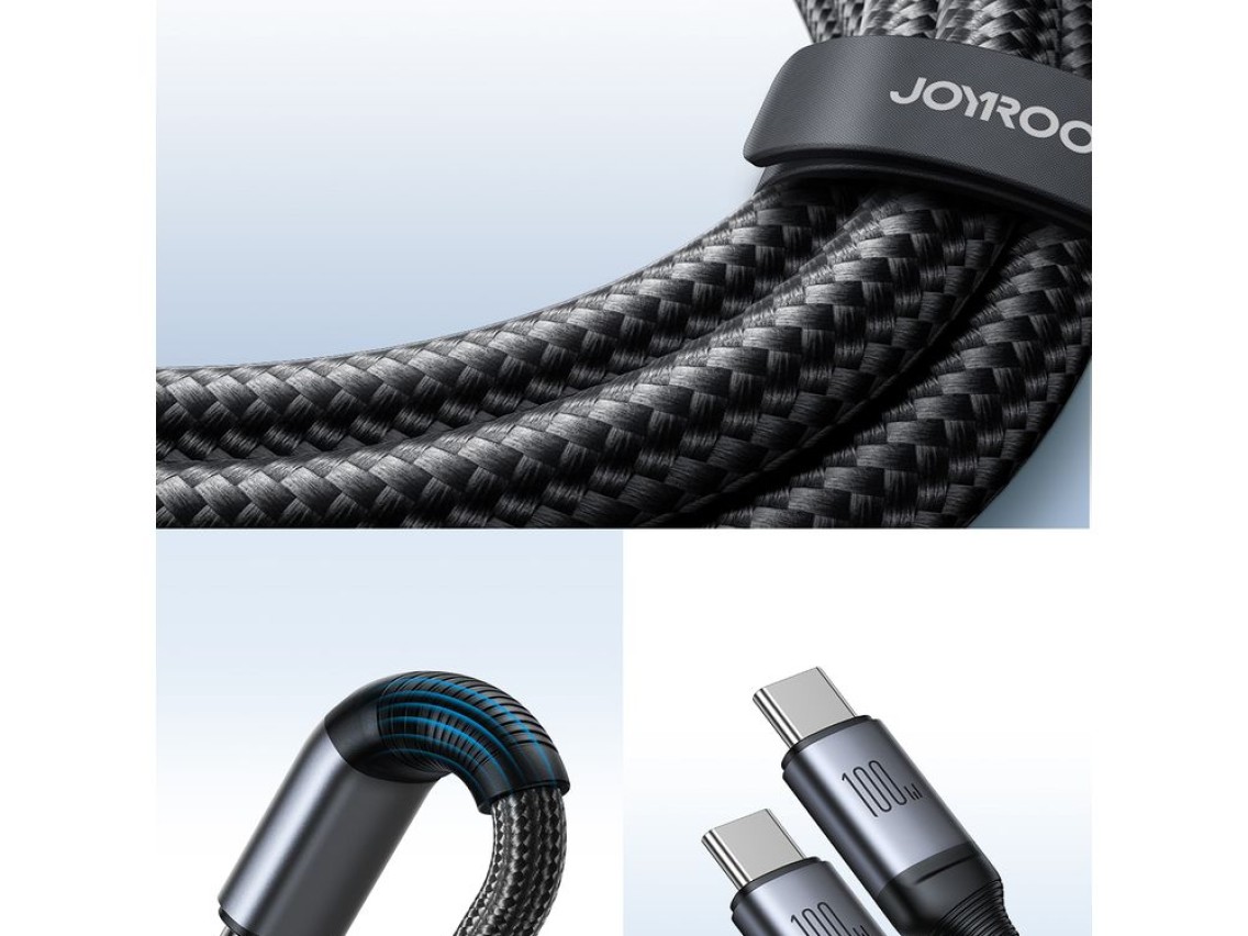 Cable USB-C/USB-C Joyroom Speedy Series S-A21 2 en 1, 100 W, 1,5 m, negro