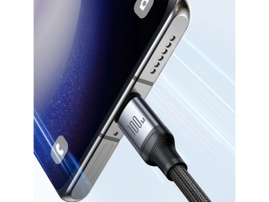 Joyroom Speedy Series S-A21 2 em 1 USB-C - Cabo USB-C / USB-C 100W 1,5m - preto