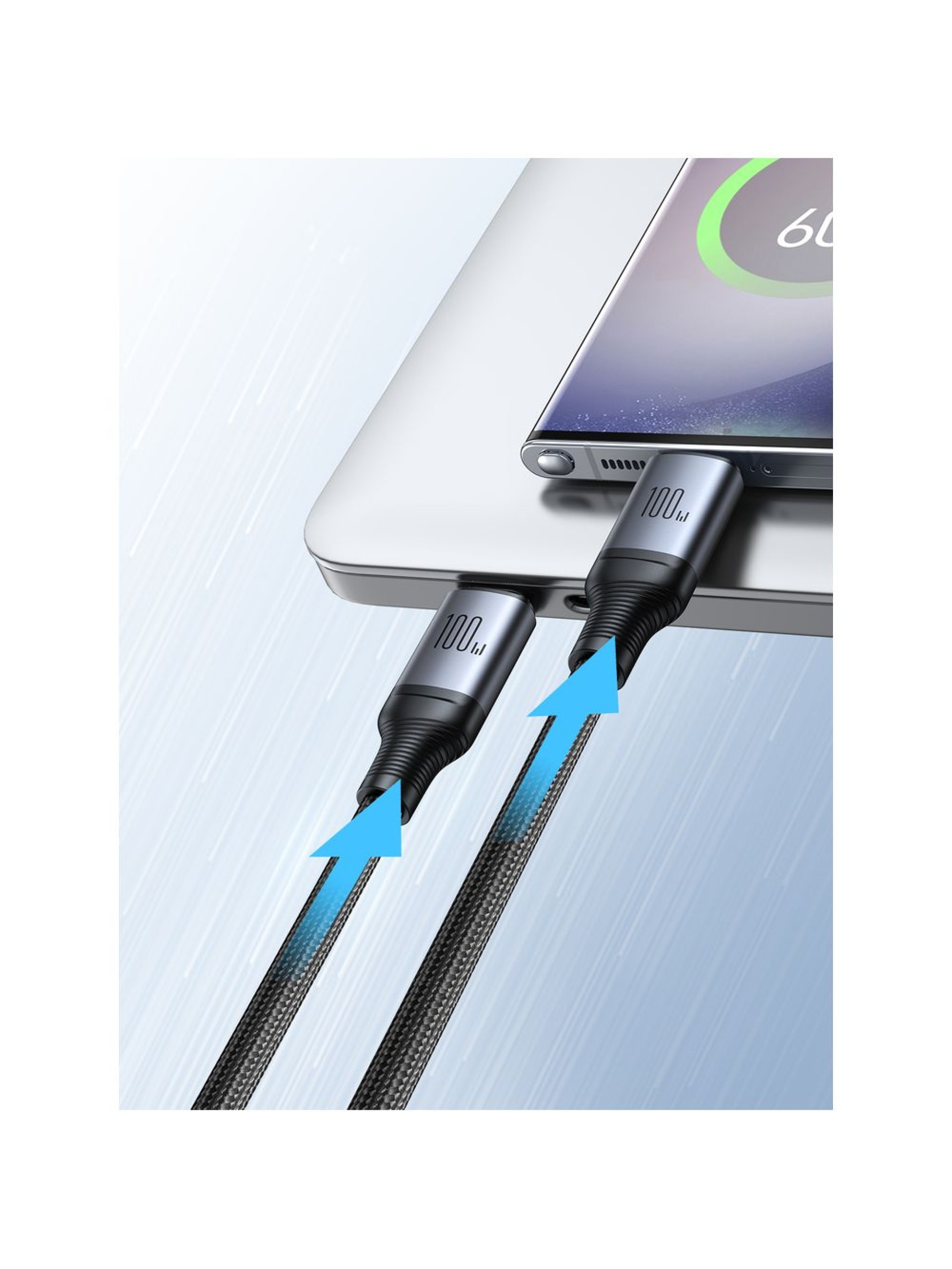 Cable USB-C/USB-C Joyroom Speedy Series S-A21 2 en 1, 100 W, 1,5 m, negro