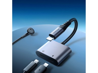 Joyroom SY-L02 Lightning to 2x Lightning DAC adapter 2in1 - black