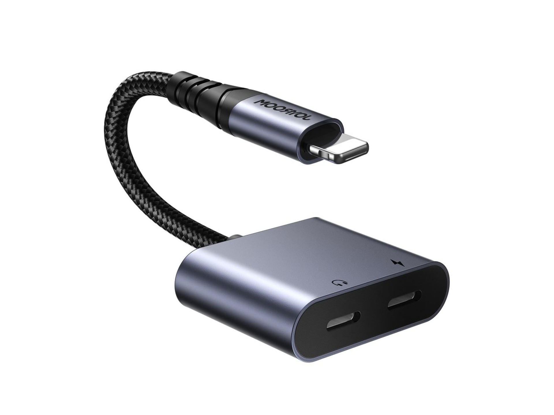 Joyroom SY-L02 Lightning to 2x Lightning DAC adapter 2in1 - black