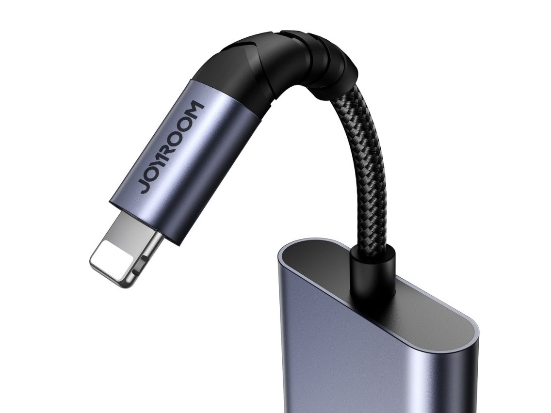 Joyroom SY-L02 Lightning to 2x Lightning DAC adapter 2in1 - black