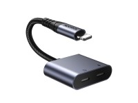 Joyroom SY-L02 Lightning to 2x Lightning DAC adapter 2in1 - black