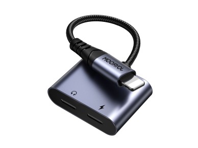 Joyroom SY-L02 Lightning to 2x Lightning DAC adapter 2in1 - black