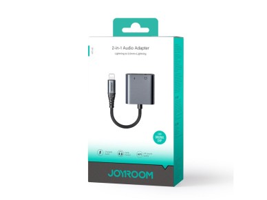 Joyroom SY-L01 Lightning to Lightning / 3.5 mm mini jack DAC adapter 2in1 - black