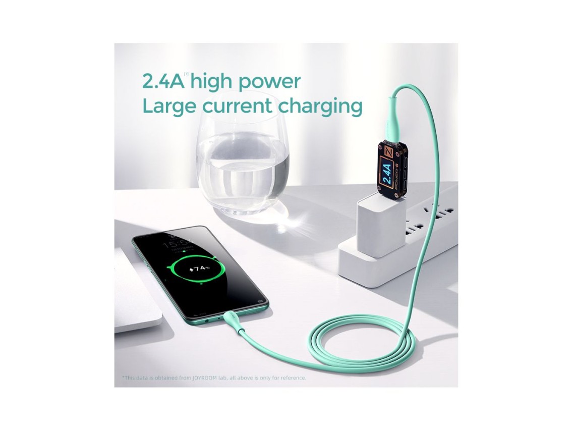 Cable de datos Joyroom Bowling S-2030M8 USB-A / micro USB 3A 2m - verde
