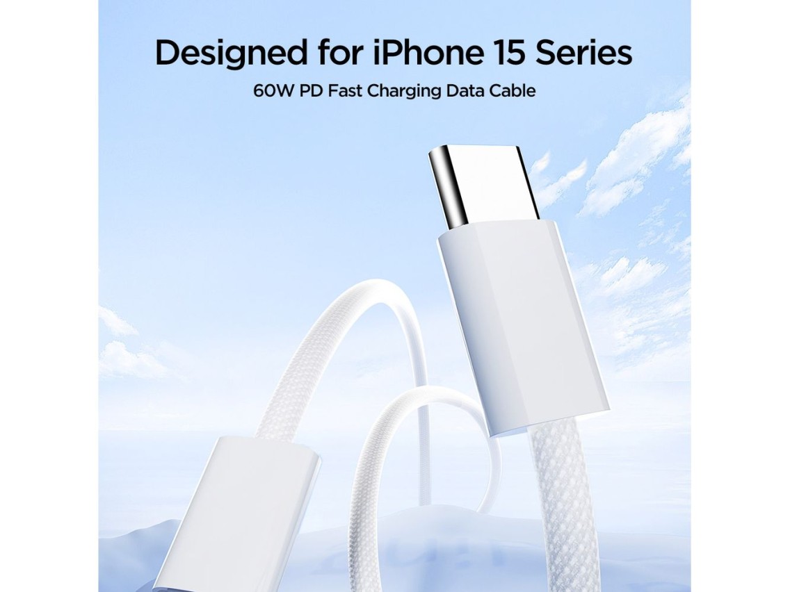 Cabo USB-C / USB-C 60W Joyroom Ben Series S-A45 de 1 m - Branco
