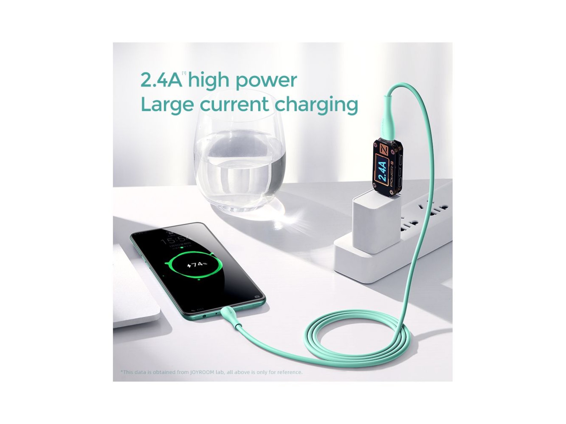 Cable de datos Joyroom Bowling S-2030M8 USB-A / micro USB 3A 2m - verde