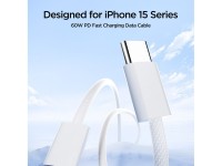 Cabo USB-C / USB-C 60W Joyroom Ben Series S-A45 de 1 m - Branco Cabo USB-C / USB-C 60W Joyroom Ben Series S-A45 de 1 m - Branco