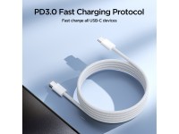 Cabo USB-C / USB-C 60W Joyroom Ben Series S-A45 de 1 m - Branco Cabo USB-C / USB-C 60W Joyroom Ben Series S-A45 de 1 m - Branco