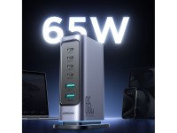 Joyroom JR-TCM02 Multiport GaN Charger 65W EU 4x USB-C 2x USB-A - Dark Gray Joyroom JR-TCM02 Multiport GaN Charger 65W EU 4x USB-C 2x USB-A - Dark Gray