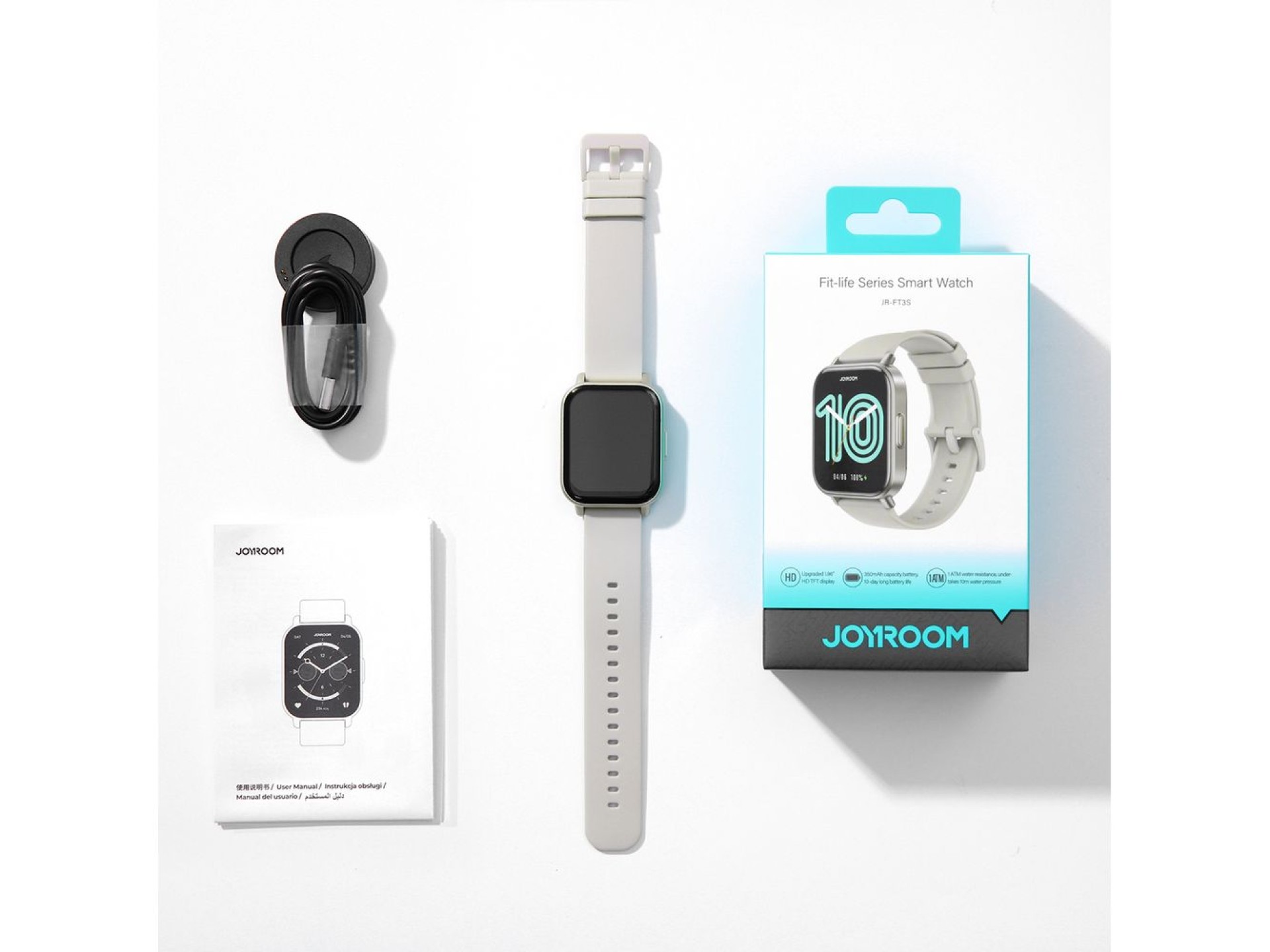 Joyroom Fit-Life JR-FT3S smartwatch with call answering function - titanium color