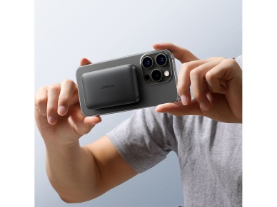Powerbank Joyroom JR-W020 Mini 5000mAh USB-A USB-C inductivo 20W - negro + cable USB-C / USB-C Powerbank Joyroom JR-W020 Mini 5000mAh USB-A USB-C inductivo 20W - negro + cable USB-C / USB-C