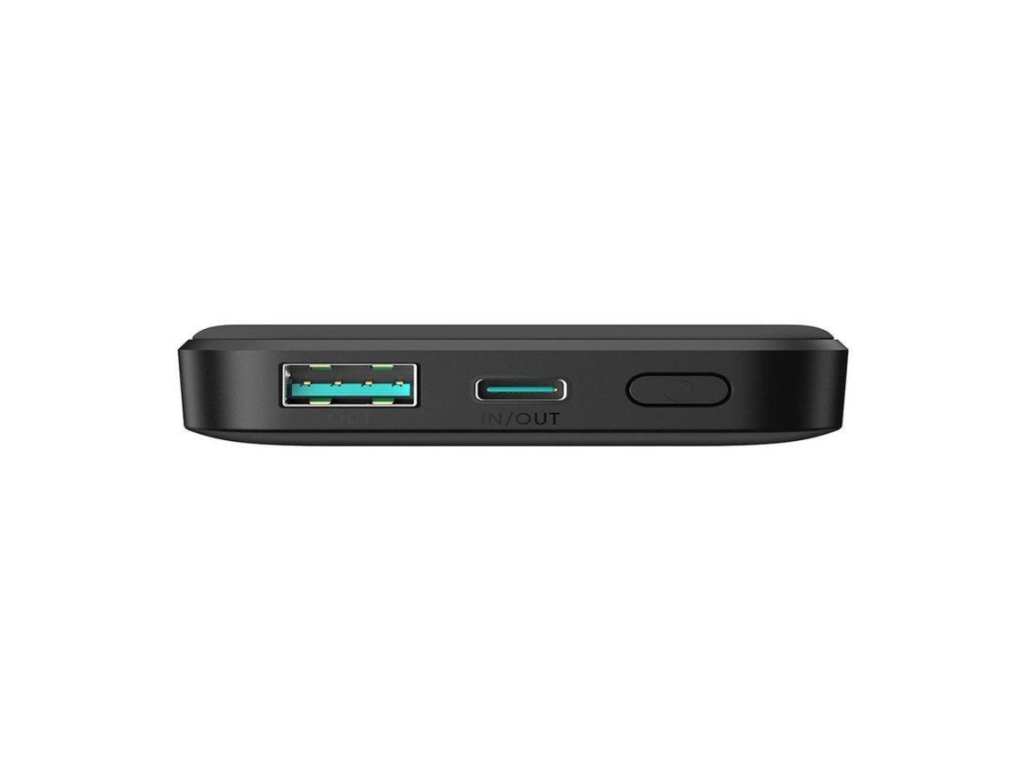 Powerbank Joyroom JR-W020 Mini 5000mAh USB-A USB-C inductivo 20W - negro + cable USB-C / USB-C