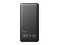 Bater�a externa Joyroom JR-PBF14 de 20000 mAh y 2,4 A con 2 puertos USB-A y 1 puerto USB-C (negra).