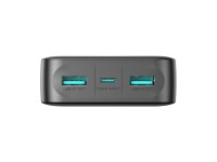 Batería externa Joyroom JR-PBF14 de 20000 mAh y 2,4 A con 2 puertos USB-A y 1 puerto USB-C (negra). Batería externa Joyroom JR-PBF14 de 20000 mAh y 2,4 A con 2 puertos USB-A y 1 puerto USB-C (negra).