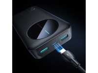 Batería externa Joyroom JR-PBF14 de 20000 mAh y 2,4 A con 2 puertos USB-A y 1 puerto USB-C (negra). Batería externa Joyroom JR-PBF14 de 20000 mAh y 2,4 A con 2 puertos USB-A y 1 puerto USB-C (negra).
