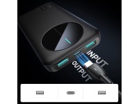 Powerbank Joyroom JR-PBF12 10000mAh 2.4A 2x USB-A 1x USB-C - black Powerbank Joyroom JR-PBF12 10000mAh 2.4A 2x USB-A 1x USB-C - black