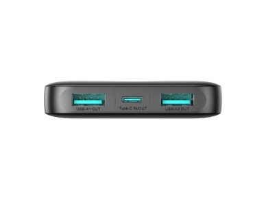 Powerbank Joyroom JR-PBF12 10000mAh 2.4A 2x USB-A 1x USB-C - black