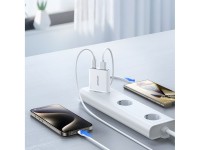 Carregador de parede super fino Joyroom JR-TCF14 20W USB-A USB-C - Branco