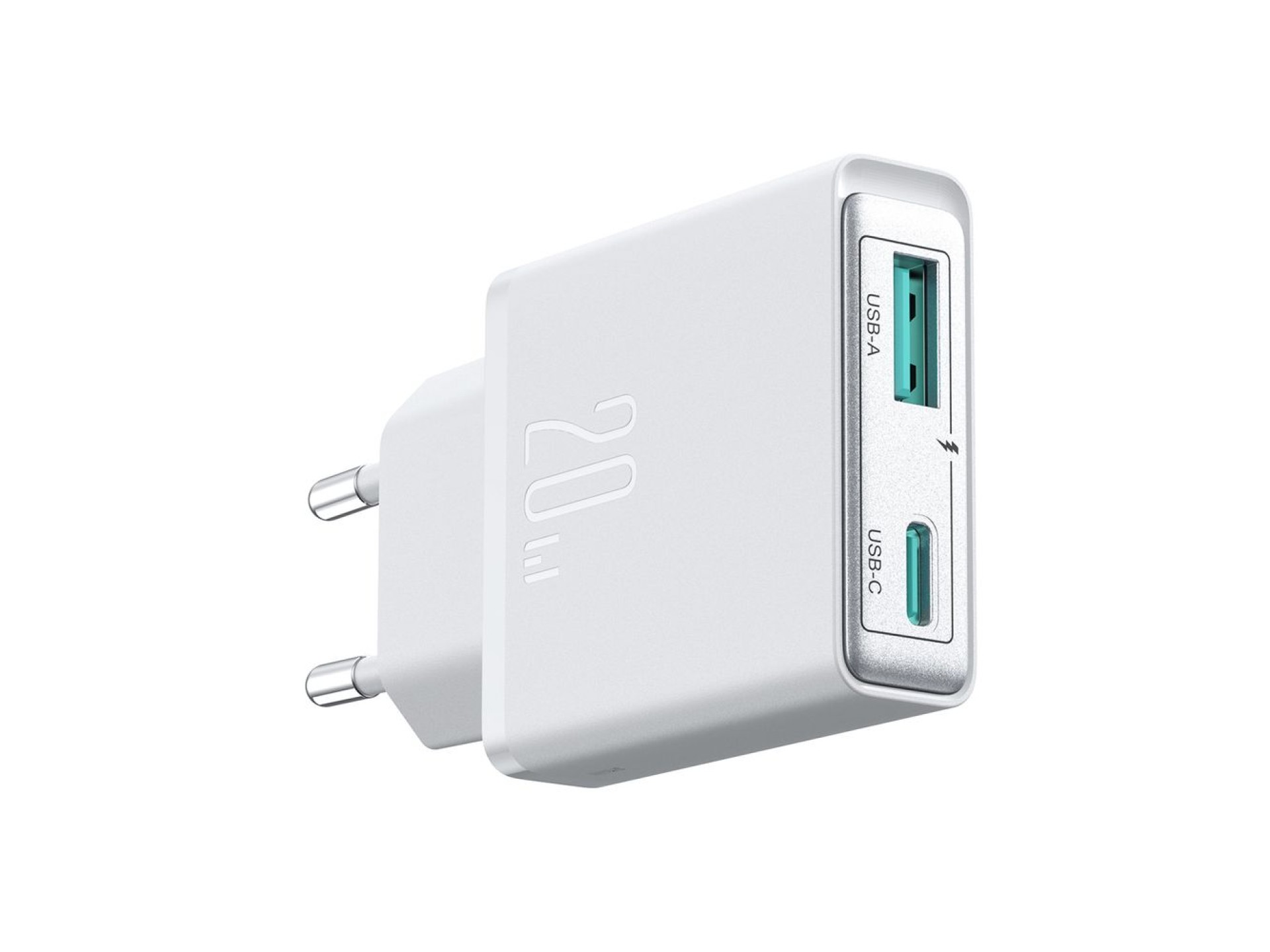 Carregador de parede super fino Joyroom JR-TCF14 20W USB-A USB-C - Branco