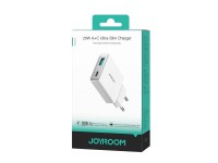 Carregador de parede super fino Joyroom JR-TCF14 20W USB-A USB-C - Branco