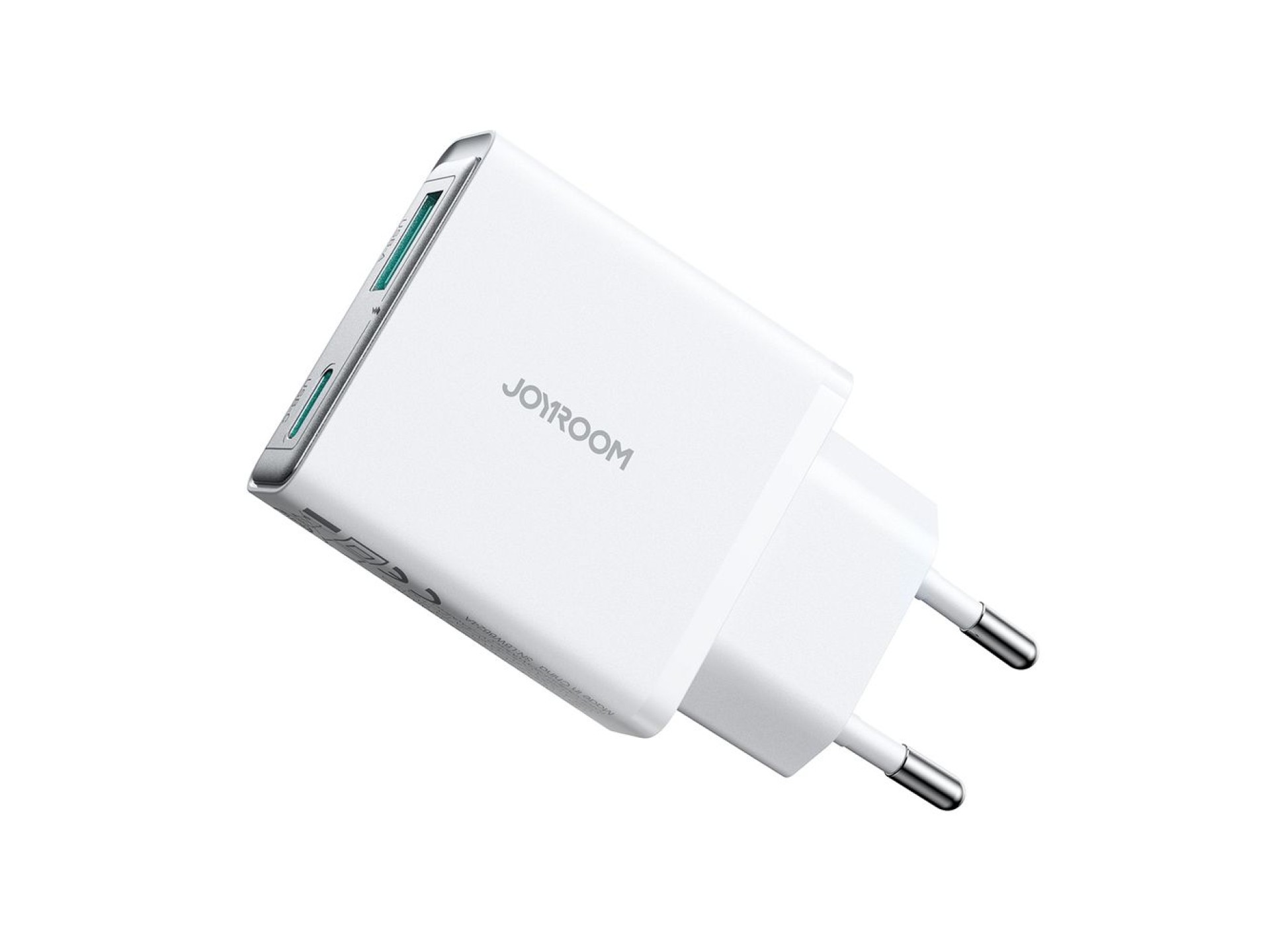 Carregador de parede super fino Joyroom JR-TCF14 20W USB-A USB-C - Branco