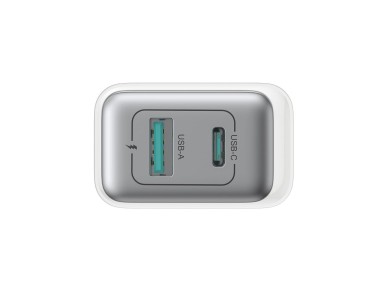 Carregador de rede Joyroom JR-TCF15 USB-C / USB-A 30W - branco