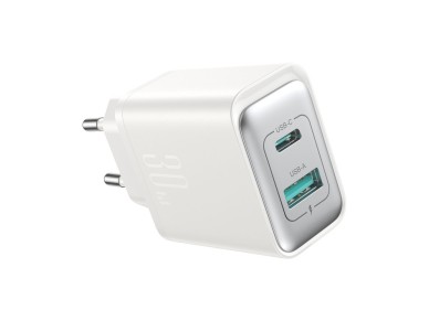 Carregador de rede Joyroom JR-TCF15 USB-C / USB-A 30W - branco
