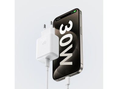 Joyroom JR-TCF24 USB-C PD 30W QC SFC network charger - white + 1m USB-C cable Joyroom JR-TCF24 USB-C PD 30W QC SFC network charger - white + 1m USB-C cable