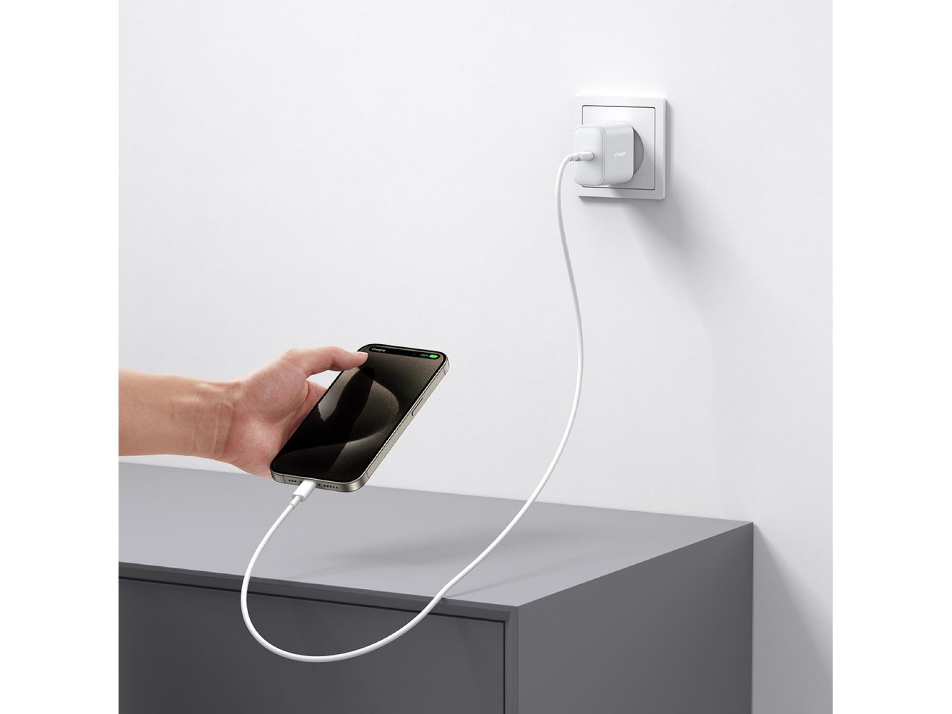 Carregador de rede Joyroom JR-TCF24 USB-C PD 30W QC SFC - branco