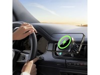 Suporte magnético Joyroom JR-ZS409 com carregador indutivo de 15 W para saída de ar do carro - preto Suporte magnético Joyroom JR-ZS409 com carregador indutivo de 15 W para saída de ar do carro - preto