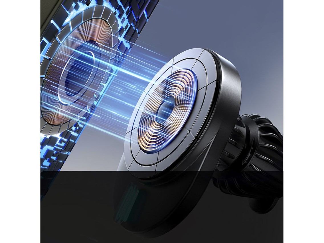 Suporte magnético Joyroom JR-ZS409 com carregador indutivo de 15 W para saída de ar do carro - preto
