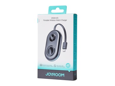 Joyroom JR-W09 3W Wireless Charging Power Bank with USB-C Cable for Apple Watch - Black Joyroom JR-W09 3W Wireless Charging Power Bank with USB-C Cable for Apple Watch - Black