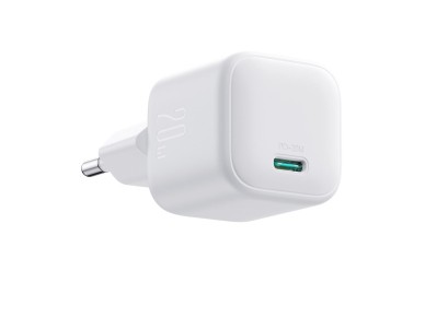 Cargador de pared Joyroom JR-TCG08 GaN de 20 W con suministro de energía - Blanco Cargador de pared Joyroom JR-TCG08 GaN de 20 W con suministro de energía - Blanco