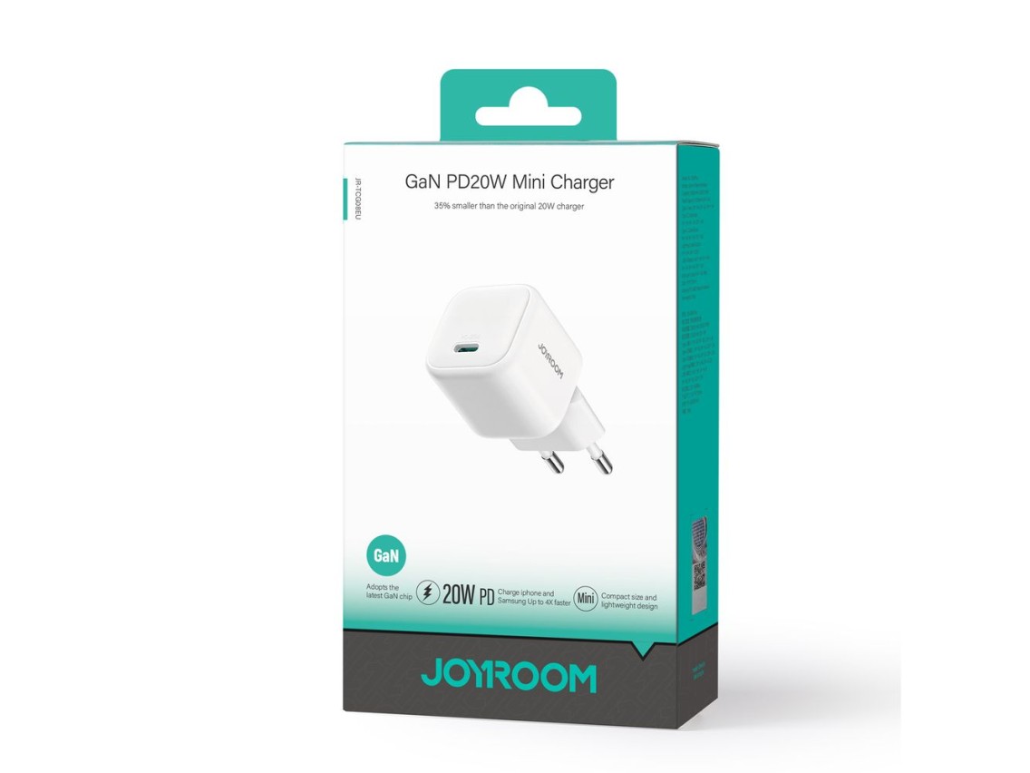 Joyroom JR-TCG08 GaN 20W Power Delivery Wall Charger - White