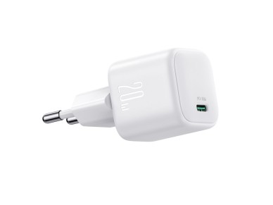 Cargador de pared Joyroom JR-TCG08 GaN de 20 W con suministro de energía - Blanco Cargador de pared Joyroom JR-TCG08 GaN de 20 W con suministro de energía - Blanco