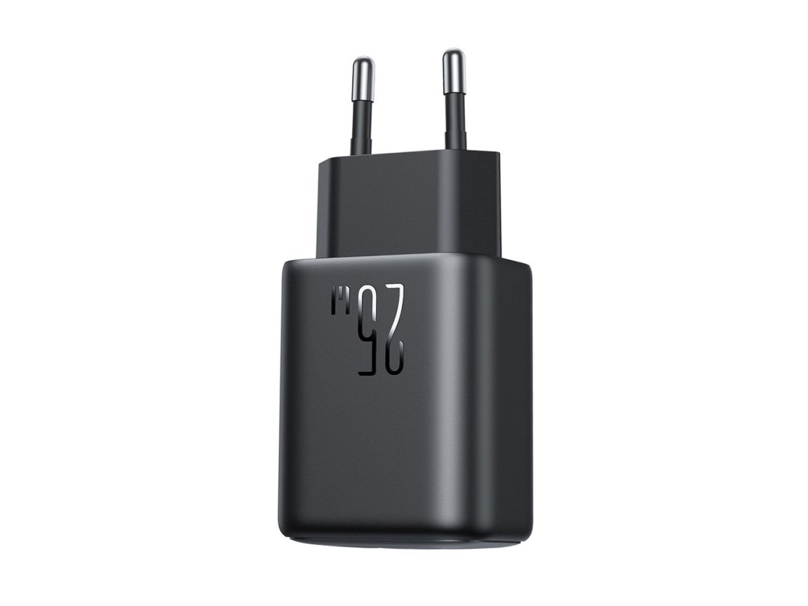 Carregador de rede Joyroom JR-TCF23 USB-C 25W SFC/PPS/PD - preto + cabo USB-C/USB-C de 1m