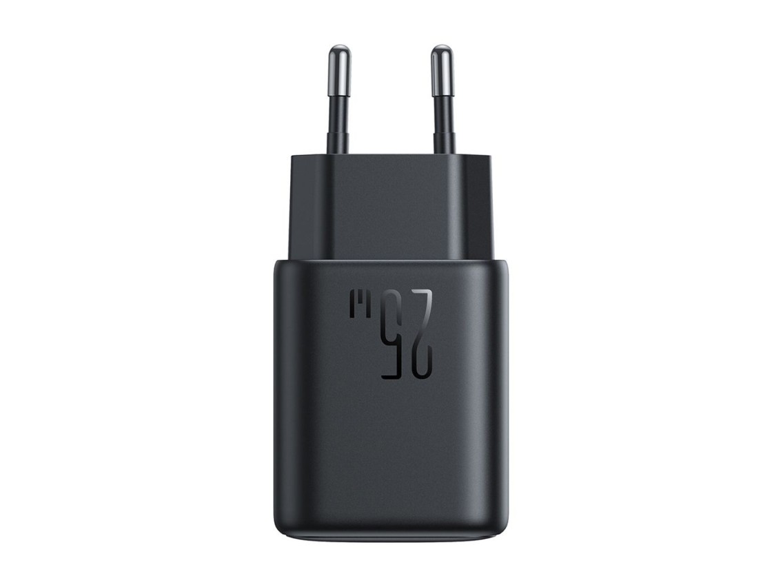 Carregador de rede Joyroom JR-TCF23 USB-C 25W SFC/PPS/PD - preto + cabo USB-C/USB-C de 1m